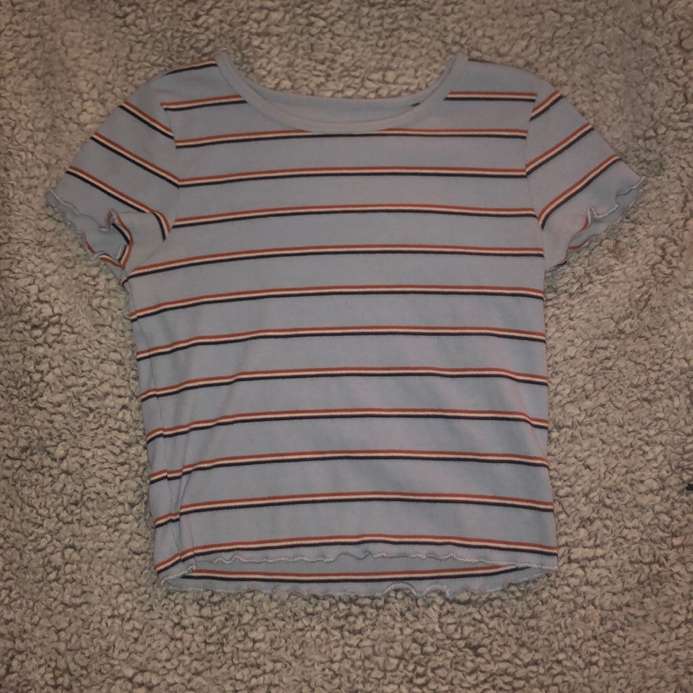 AE blue & striped top